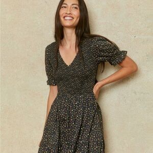 Christy Dawn Brooklyn dress Black fauna cotton maxi